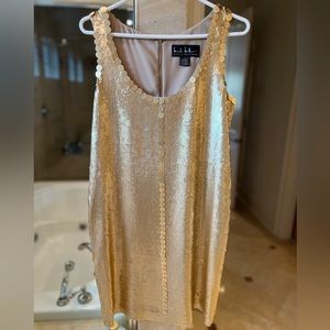 Nicole Miller Collections Gold Sequin Dress